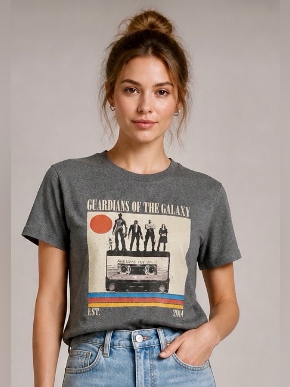Woman’s “Guardians of the Galaxy” NWOT Graphic Tee - Gray S